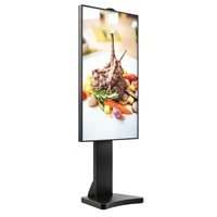 Affichage numérique sur pied pour la publicité, écran LCD extérieur étanche à haute luminosité, vertical, pour restaurant