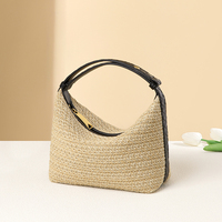 Sac à main en paille pour femme, design de niche, élégant à la française, nouvelle mode, sac à déjeuner, sac à bandoulière, sac de plage pour les vacances