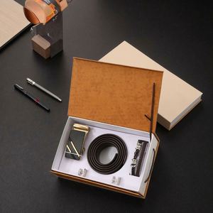 Coffret Cadeau d'Affaires Haut de Gamme en Cuir Écologique, Design Moderne et Simple, Nouveauté Avancée pour Hommes, Souvenir de Remise de Diplôme, Article Promotionnel - Product Image 1