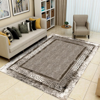 European-Style Light Luxury Crystal Velvet Living Room Rug Vintage, Non-Slip, and Durable Stain-Resistant Bedside Runner