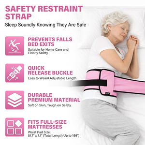Sangles de maintien pour personnes âgées atteintes de démence – Ceinture de sécurité durable pour fauteuil roulant et lit – Sangle de protection ajustable pour la taille - Product Image 2