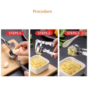 <span class=keywords><strong>Presse</strong></span>-ail Portable en acier inoxydable cuisine écologique <span class=keywords><strong>presse</strong></span>-purée pour légumes Fruits <span class=keywords><strong>manuel</strong></span> métal durable - Product Image 5