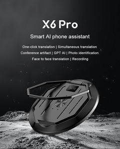 X6 <span class=keywords><strong>Pro</strong></span> <span class=keywords><strong>Mini</strong></span> Traducteur Intelligent IA Support Magnétique pour Téléphone Portable Dispositif de Traduction en un Clic Communication 70 Langues 32 Go TFT - Product Image 1
