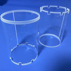 99.99% शुद्धता स्लॉटेड क्वार्ट्ज लाइनर cnc सटीक मशीनीकृत सिलिका सिलेंडर के लिए नोच के साथ नोच - Product Image 3