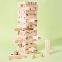 Juguete educativo de madera personalizado, juegos de bloques de construcción grandes para niños y adultos