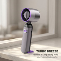 Nouveau ventilateur portable USB pliable ultra-rapide à 100 vitesses, turbo, en forme de U, silencieux et sans pales pour bureau