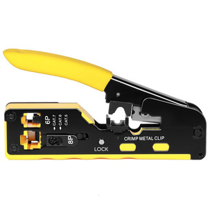 Herramienta de crimpado de red 8P6P, pelacables y crimpadora RJ45 para instalación de cables Ethernet Cat5e, Cat6, Cat7 - Product Image 3