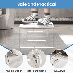 Sgabello da Bagno Trasparente da 7 Pollici, Pedana per WC, Portatile, Facile da Installare, Regalo Salutare per Donne e Uomini - Product Image 6