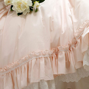 Großhandel zarte Stickerei 8 Stück rosa Braut Hochzeit Bettwäsche Set Luxus für große Feier - Product Image 4