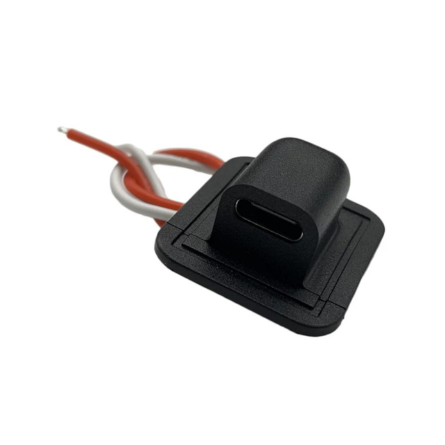 2Pin High Current Charging Socket With 24AWG Snap Lock Plate USB TYPE-C Female Type C Waterproof Female Connector Jack