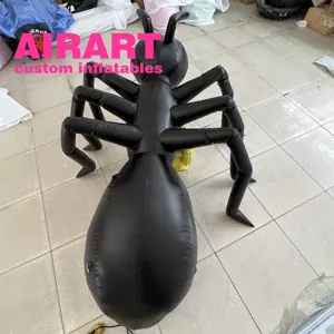 Black inflatable 2m ant balloon,inflatable ant for hanging or standing decoration