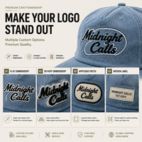 Gorras Snapback de Pana Crema con Visera Plana, Bordado 'Soft Life', Estructuradas, Más Vendidas al por Mayor para Pedidos a Granel