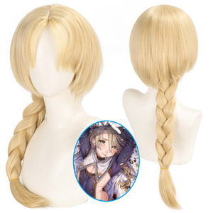 Peluca de cosplay de Jeanne d'Arc de Lord Shengda Prostitute Year, con simulación de cuero cabelludo, trenzada con diseño de cabeza de medusa dorada en la parte superior - Product Image 1