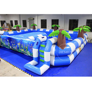 <span class=keywords><strong>Piscine</strong></span> gonflable en PVC bleu, grande taille, pour jardin jungle, personnalisé, avec échelle - Product Image 2