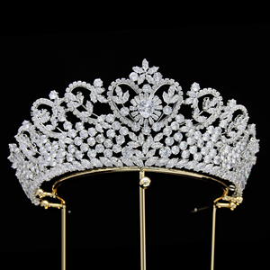 Braut Diademe Haar Großer Festzug Handgemachte Tiara Schönheits wettbewerb Königin Kronen Und Diademe Für Königinnen Festzug - Product Image 2