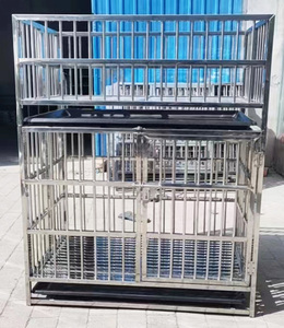 Chenils pliants pour chiens avec boîtier d'affichage pour chiots Cage pour chiens en acier inoxydable avec pièce supérieure pour clinique vétérinaire - Product Image 4