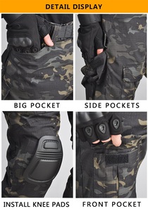Survie Tactique Gear Pantalon <span class=keywords><strong>Moto</strong></span> Pantalon D'équitation Camouflage Pantalon pour Camping Randonnée - Product Image 4