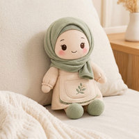 Poupée en peluche personnalisée haut de gamme 20 cm, poupée hijab, jouet en peluche personnalisé, fabricant de jouets en peluche, faible MOQ, service de conception OEM