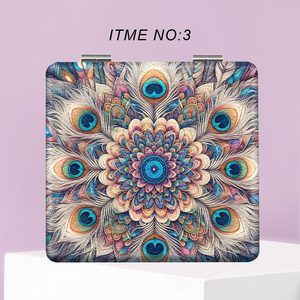 <span class=keywords><strong>กระจก</strong></span>พกพาแบบพับได้ทรงสี่เหลี่ยมพร้อมลายดอกไม้และผีเสื้อสไตล์โบฮีเมียน <span class=keywords><strong>กระจก</strong></span>แต่งหน้าและเติมแต่งลุคแบบพกพาสำหรับสาวๆ - Product Image 5