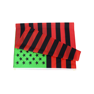 Drapeau Johnin en gros, 100% polyester, doux, EN-71, sans AZO, en stock, 3x5 pieds, UNIA, drapeau <span class=keywords><strong>pan</strong></span>-africain, afro-américain - Product Image 4