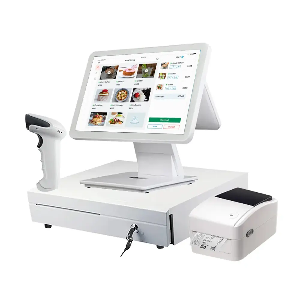 Touchscreen Restaurant Bestellen Kassier Machine Smart Android Alles In Een Winkel Pos-Systemen Machine Hardware