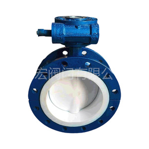 Válvula de mariposa con revestimiento de PTFE Yihong D341F46 resistente a ácidos y álcalis para medios químicos - Product Image 4