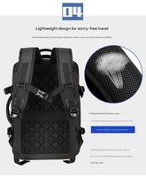 Mochila Impermeable Oxford Expandible de 10 cm, 3 en 1, con Carga USB, Almacenamiento Multinivel, Transpirable, para Viajes, Portátil de 15.6 Pulgadas
