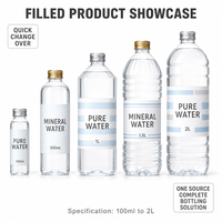 Machine de remplissage automatique de bouteilles d'eau potable pure minérale avec écran tactile PLC, rinçage, remplissage et bouchage automatiques