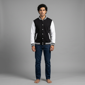 แจ็กเก็ตเบสบอลทีมเบสบอลสำหรับผู้ชายเสื้อสตรีทโอเวอร์ไซส์ - Product Image 1