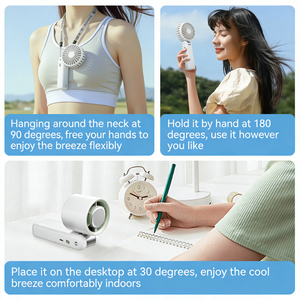 4000mAh <b>Foldable</b> Handheld <b>Table</b> Fan for Office with Monitor for Traveling <b>Camping</b> - Product Image 6