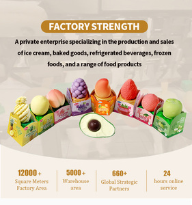 Trung Quốc Halal chứng nhận thực phẩm Apple <span class=keywords><strong>Fruit</strong></span> Ice Cream 3D Shape Apple hương vị Snack Kem - Product Image 6