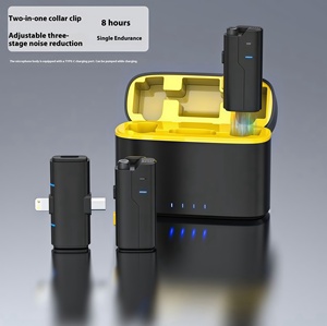 Commercio all'ingrosso della fabbrica microfono Lavalier senza fili 20m di trasmissione leggera custodia di ricarica per interviste di strada <span class=keywords><strong>Vlogging</strong></span> - Product Image 2