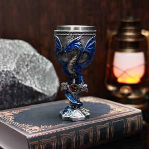 Haute qualité 6 oz gobelet diamant Dragon résine gobelet MDA101 nouvelle épée Dragon en acier inoxydable vin tasse Collection - Product Image 4