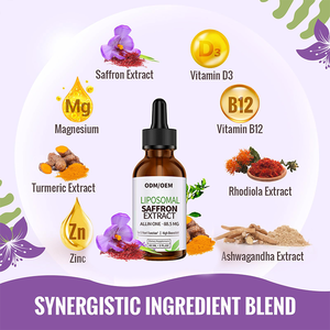 Kosher nghệ tây chiết xuất chất lỏng bổ sung hữu cơ tự nhiên liposomal nghệ tây giọt - Product Image 2