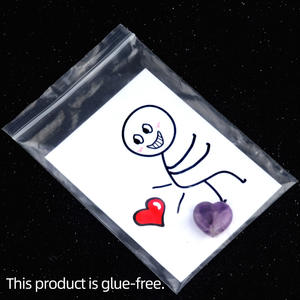 Vente en gros de cartes de guérison 20mm love pierre d'agate en cristal naturel en forme de coeur carte amusante créative écologique pour la Saint-Valentin - Product Image 6