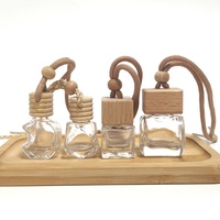 Flacon vide en verre coloré personnalisable de 5 ml, 8 ml, 10 ml pour diffuseur de parfum de voiture à suspendre, avec bouchon à vis et porte-clés