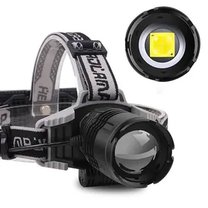 High Power Headlamp 3000 Lumen P70 LED IPX5 Rechargeable Headtorch Zoom Focus Type C Charging Power Bank Head Lamps