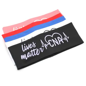 Multi Color Printed Customized Logo Medical Nurse Stethoscope CNA Live Matter Headband With Button