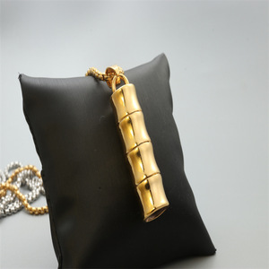Collar con Colgante en Forma de Bambú, Acero Inoxidable, Unisex, Regalo, Joyería de Moda, Cadena de 60 cm - Product Image 3