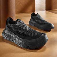 Zapatos Casuales Unisex Sin Cordones con Aumento de Altura de 5CM, Parte Superior de Mezcla de Lana, Cuello Elástico, Suela Antideslizante de EVA, Diseño Fácil de Poner con Logotipo 3D