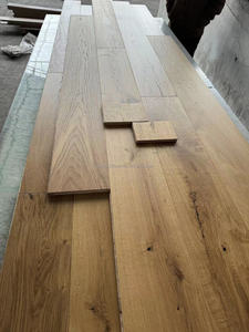 Plancher de décor à la maison de <span class=keywords><strong>parquet</strong></span> en bois dur d'ingénierie rustique mat brossé UV de chêne blanc naturel - Product Image 5