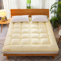 Surmatelas King Size Épaissi Matelassé en Mousse à Mémoire de Forme, Surface de Sommeil Douce avec Fonction Pliante