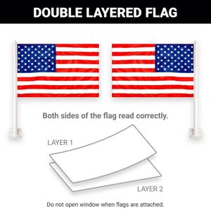 Drapeaux de voiture personnalisés en polyester 2026 pour la vente en gros, drapeaux de fenêtre de voiture, drapeaux et bannières promotionnels pour événements sportifs et élections - Product Image 5