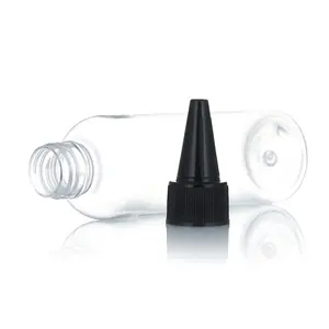 Rỗng 1oz 2oz 50ml 100ml 150ml 200ml hổ phách rõ ràng mềm bóp <span class=keywords><strong>Twist</strong></span> Applicator tóc nhựa huyết thanh chai dầu - Product Image 2