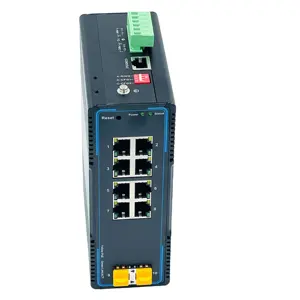 Yönetilen endüstriyel anahtar katmanı 3 Downlink 8*10/100/1000Base-T Ethernet portları Uplink 2 * 10GBASE-X SFP +