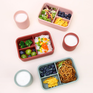 Sinh Thái Thân Thiện Phân Hủy Sinh Học Bé Ăn Đặt Trường Trẻ Em Thực Phẩm Container Hộp Ăn Trưa 2024 Silicone Bento Hộp Ăn Trưa Cho Trẻ Em - Product Image 3