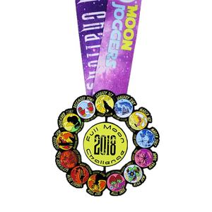 Fabricantes al por mayor de medallas deportivas de premio de METAL medalla de desafío de conquistador personalizada medalla de desafío de luna llena personalizada - Product Image 2