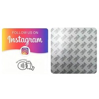 Umweltfreundliche Acryl/PVC NFC Bewertungskarten Feedback-Aufkleber Ntag213 Chip UV-Druck Blau/Weiß 10x10mm für Google-Bewertungen
