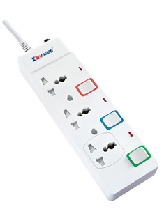 ปลั๊กพ่วงอเนกประสงค์แบบพกพา 13A วัสดุ ABS ทองแดง 4/5 ช่องเสียบ 250V รองรับปลั๊ก EU/US/UK/IT พร้อมพอร์ต USB 2.1A - Product Image 3