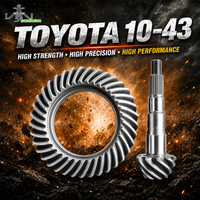 Pignon et couronne haute performance 4.30 pour Toyota Hilux LN106 4 cylindres, différentiel 8 pouces, 10/43 dents, 27 cannelures